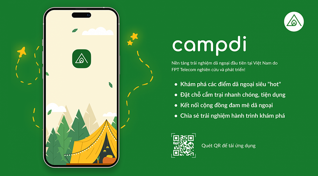 FPT Telecom phát triển ứng dụng đầu tiên về cắm trại tại Việt Nam