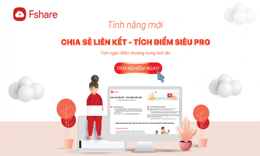 Trải nghiệm mới 'Chia sẻ liên kết – Tích điểm siêu Pro' trên Fshare