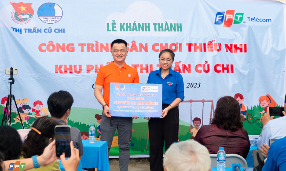 FPT Telecom xây dựng sân chơi thiếu nhi tại Củ Chi