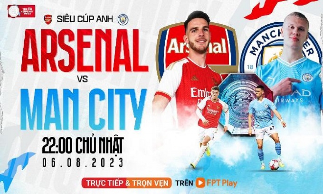 Tham vọng của Arsenal và Man City trong Siêu cúp Anh 2023