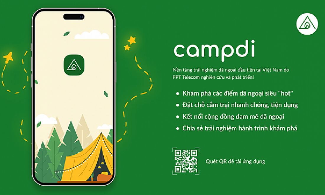 FPT Telecom phát triển ứng dụng đầu tiên về cắm trại tại Việt Nam