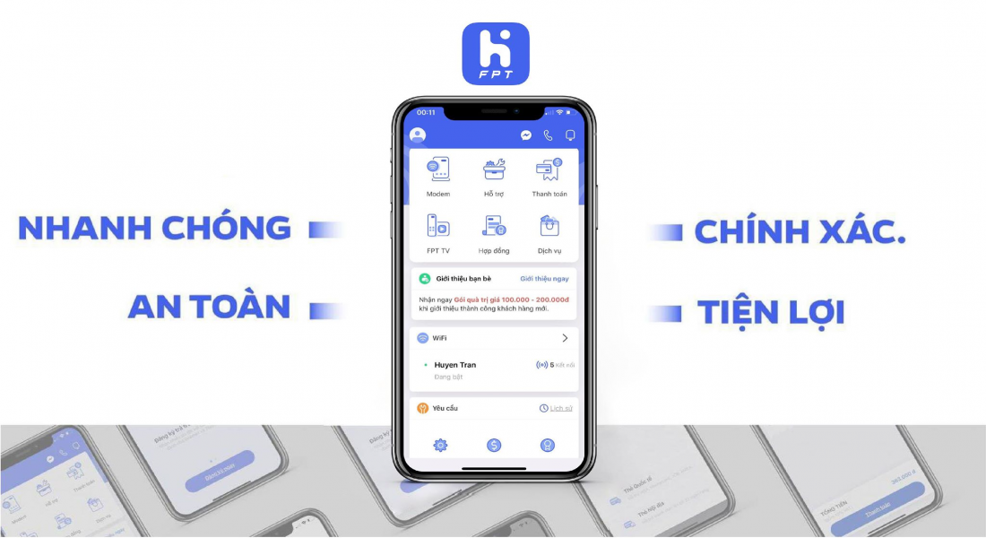 Đảm bảo tốc độ Wifi 24/7 với ứng dụng HiFPT trên điện thoại di động