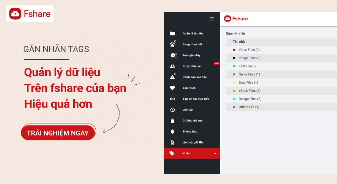Quản lý dữ liệu trên Fshare của bạn bằng tính năng Tags cực đơn giản
