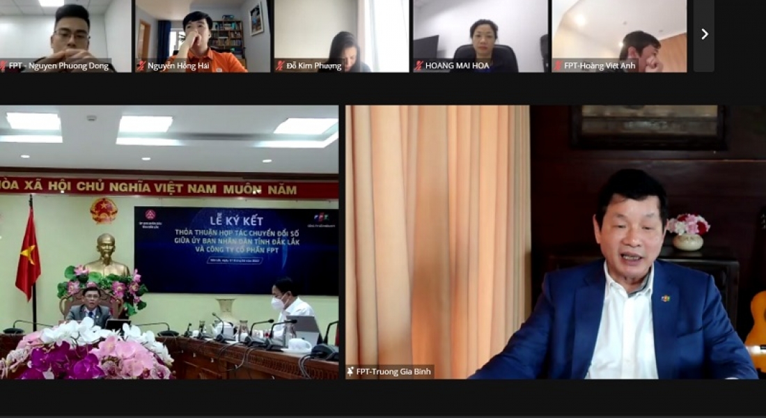FPT và Đắk Lắk ký kết thỏa thuận hợp tác chuyển đổi số giai đoạn 2022-2025
