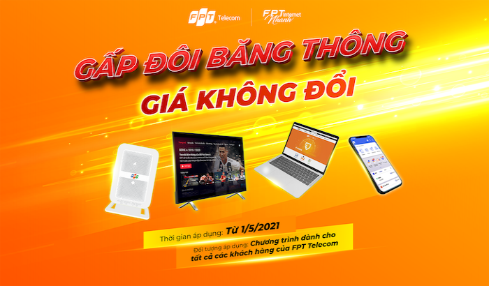 Hốt trọn deal khuyến mãi tháng 5 cùng FPT Telecom chỉ với duy nhất một thao tác đăng ký online