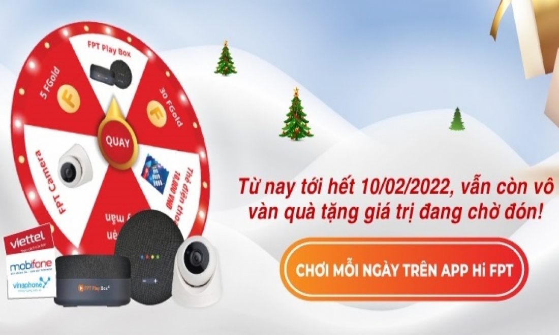 “Vòng quay may mắn”: Chúc mừng 5 khách hàng đã trúng quà tặng giá trị FPT Play Box S và FPT Camera Indoor