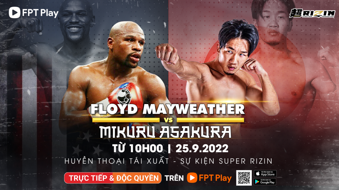 FPT Play phát sóng Super RIZIN: Tượng đài Floyd Mayweather trở lại