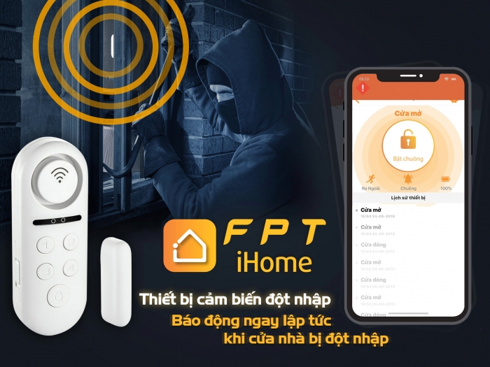 Bảo vệ an toàn gia đình và tài sản trong mùa dịch với thiết bị chống trộm thông minh FPT iHome