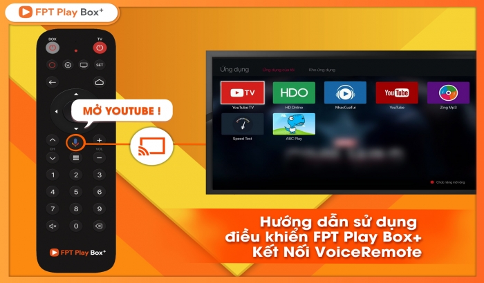 6 bước sử dụng điều khiển FPT Play Box kết nối với Voice Remote