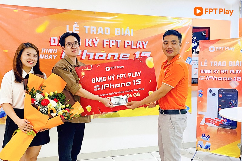 FPT Play trao 7 Iphone 15 cho khách hàng may mắn