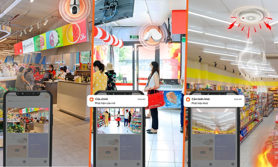 Quản lý cửa hàng với ba lớp bảo vệ thông minh toàn diện từ FPT Smart Home