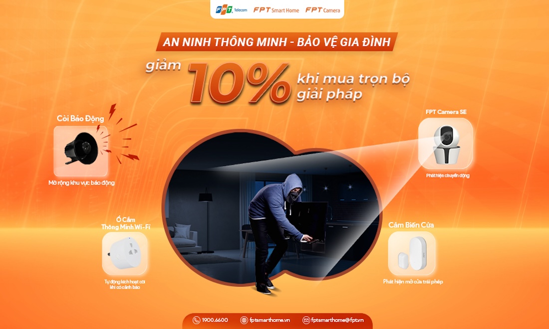 Giải Pháp An Ninh Thông Minh FPT Smart Home - Ưu Đãi Đặc Biệt 10%