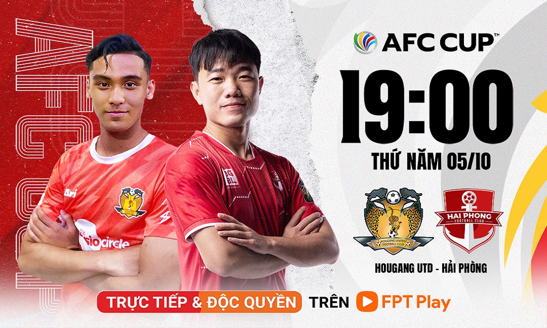 Gặp Hougang United, Hải Phòng FC rộng cửa thắng