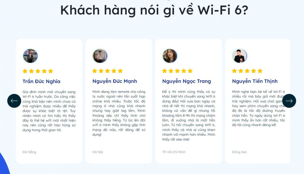 Khách hàng nói gì về WiFi 6 FPT